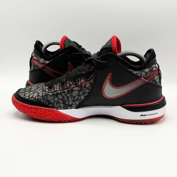 Nike Zoom LeBron NXXT Gen FaZe Clan Bred Lace Up Red Black Mid Sneakers - US Men - Picture 9 of 16